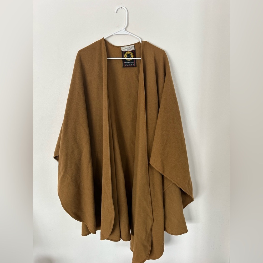 Vintage Camel Cashmere Wool Cape/Tabbard/Poncho by Weinberg Paris